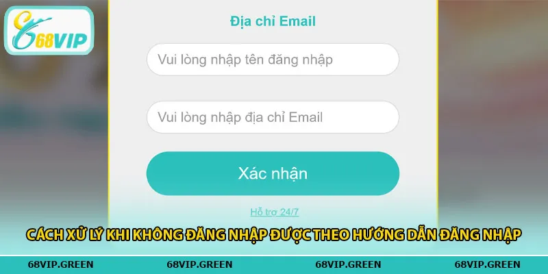 Cách xử lý khi không đăng nhập được theo hướng dẫn đăng nhập