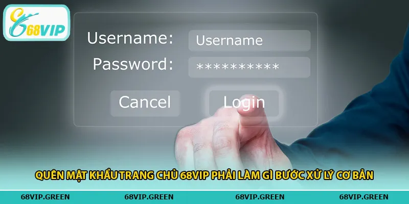 Quên mật khẩu trang chủ 68vip phải làm gì bước xử lý cơ bản